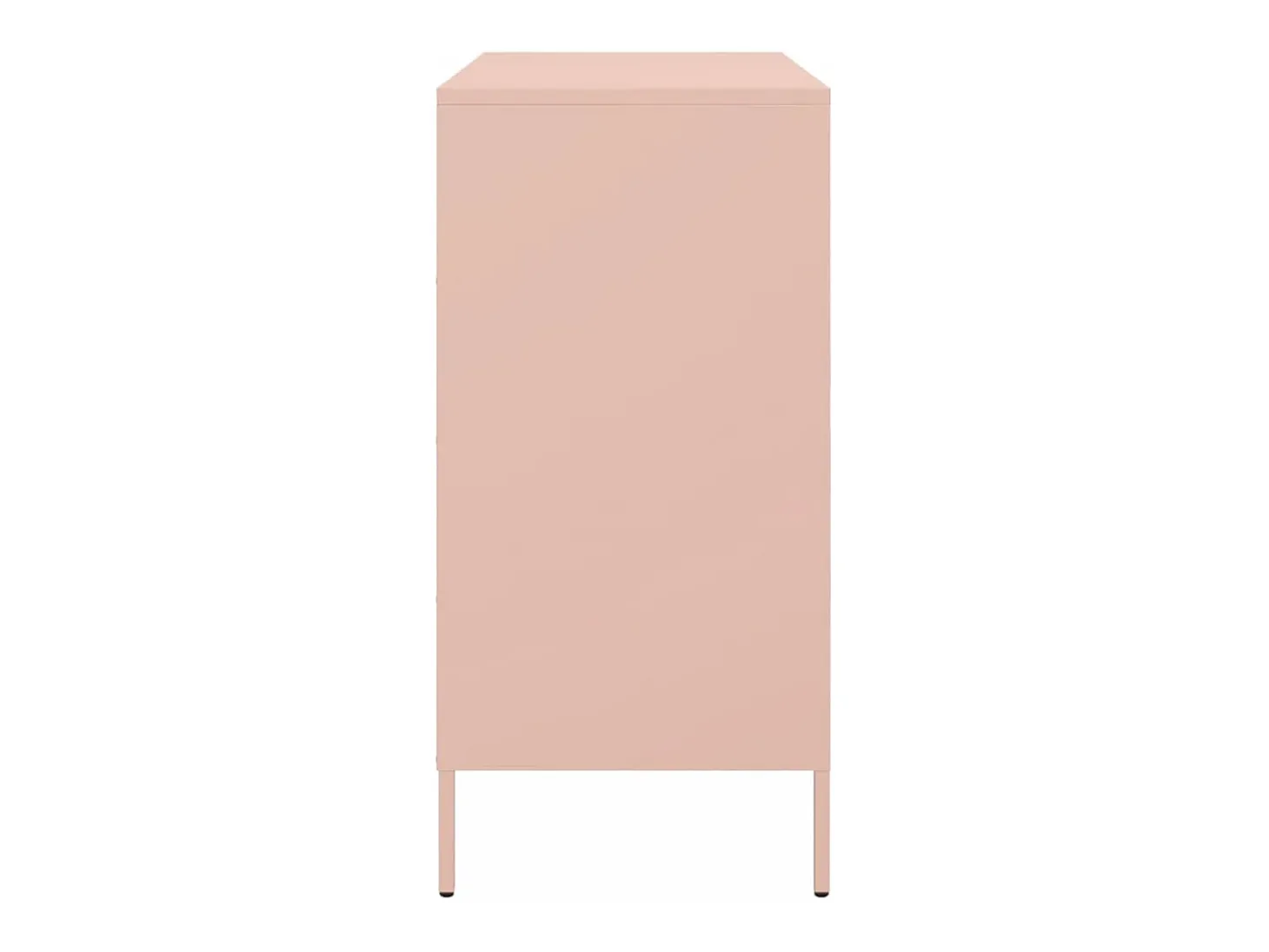 Aparador de acero rosa 68x39x79 cm