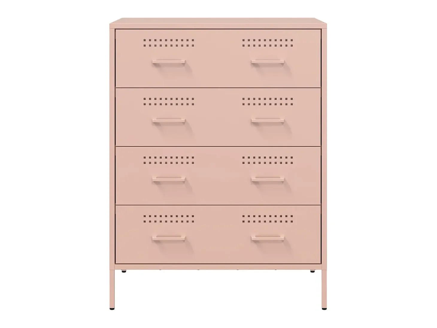 Aparador de acero rosa 68x39x89 cm