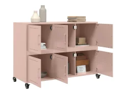 Aparador de acero rosa 100,5x39x72 cm