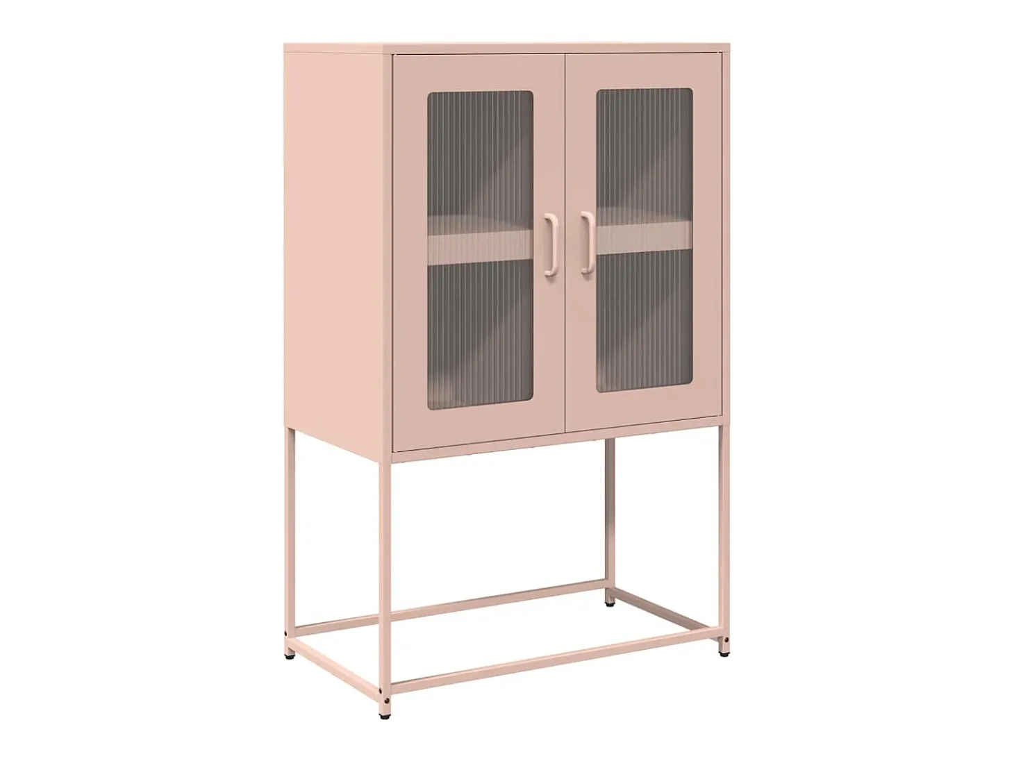 Aparador de acero rosa 68x39x107 cm