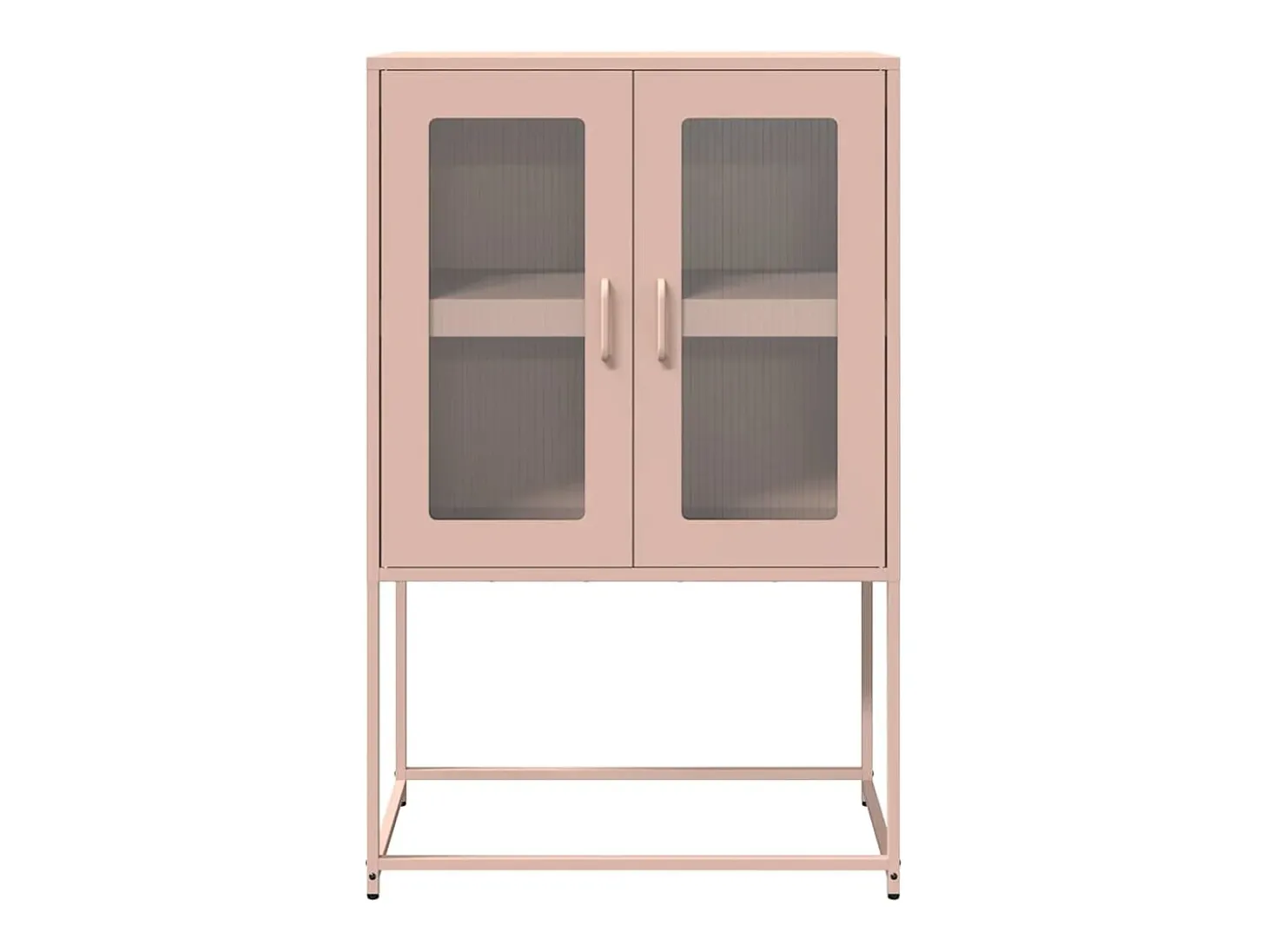 Aparador de acero rosa 68x39x107 cm