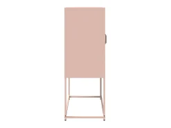 Aparador de acero rosa 68x39x107 cm