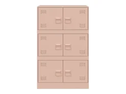 Aparador de acero rosa 67x39x107 cm