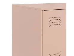 Aparador de acero rosa 67x39x107 cm