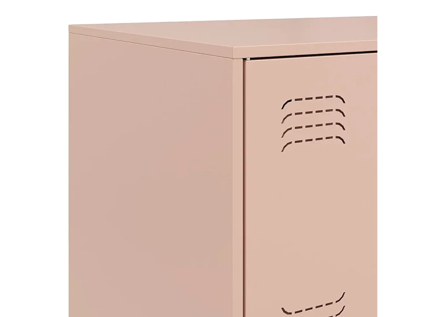 Aparador de acero rosa 67x39x107 cm