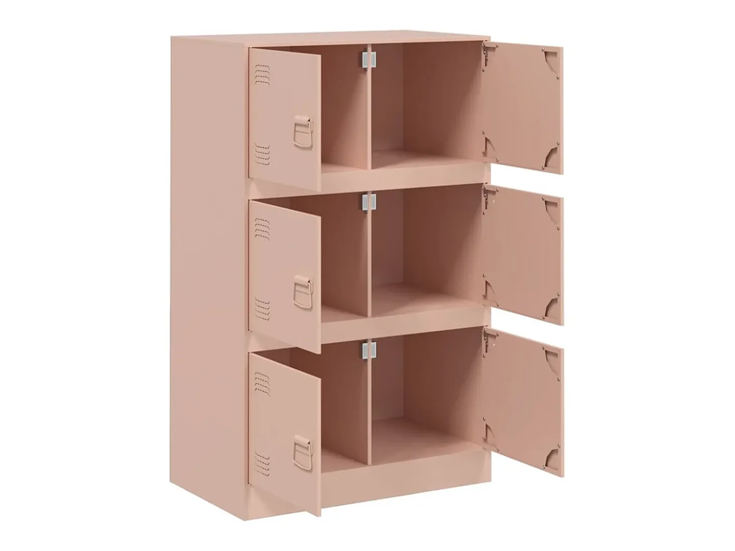 Aparador de acero rosa 67x39x107 cm