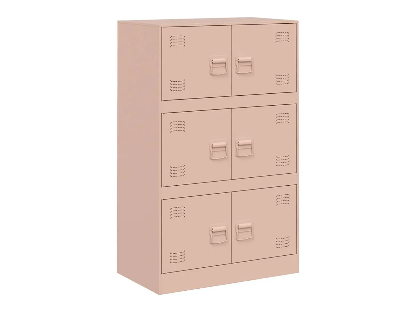 Aparador de acero rosa 67x39x107 cm