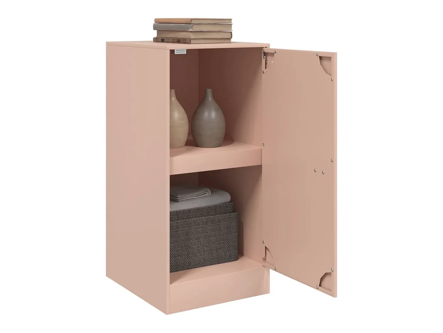 Aparador de acero rosa 34,5x39x73 cm