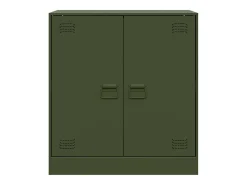 Aparador de acero verde oliva 67x39x73 cm