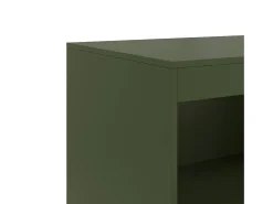 Aparador de acero verde oliva 67x39x107 cm