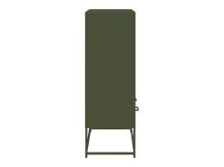 Aparador de acero verde oliva 68x39x111,5 cm