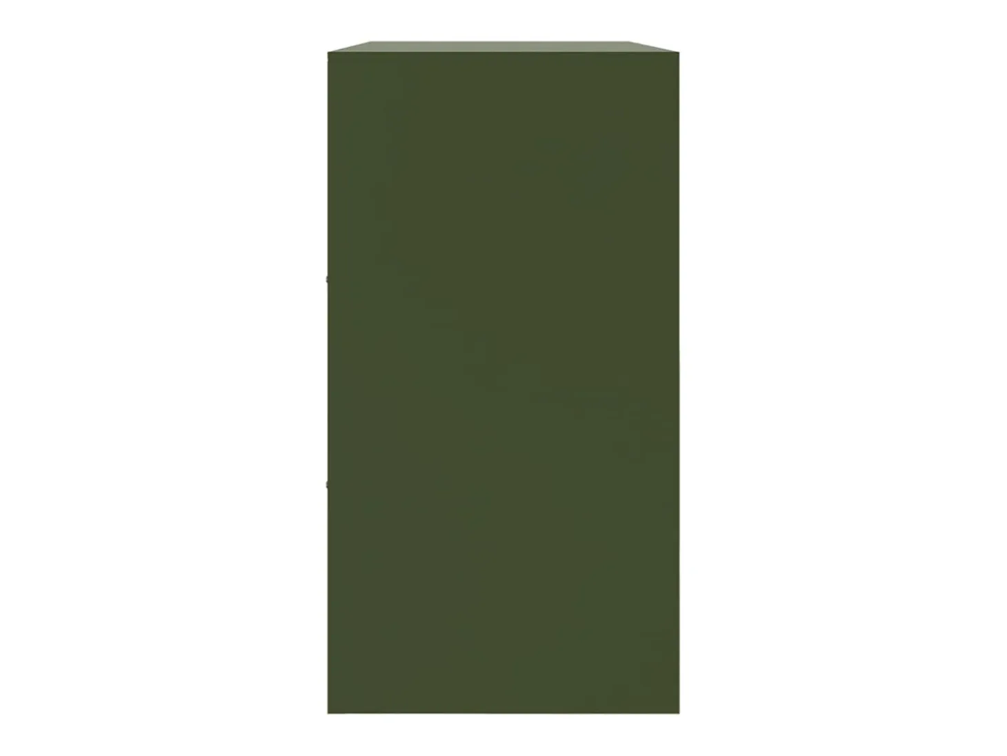 Aparador de acero verde oliva 99x39x73 cm