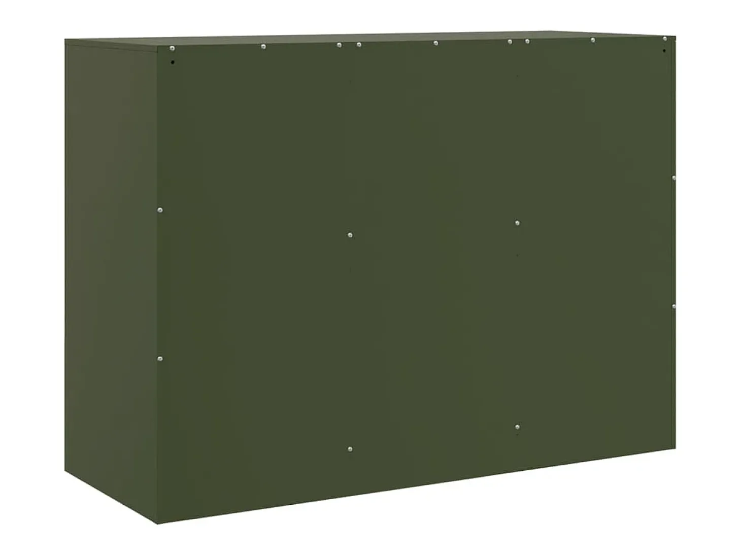 Aparador de acero verde oliva 99x39x73 cm