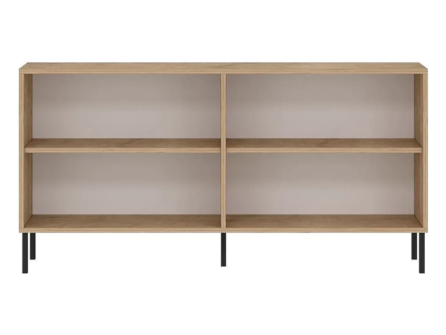 Aparador de aglomerado – 150 cm x 75 cm x 36 cm – Roble Zafiro – Aglomerado recubierto de melamina