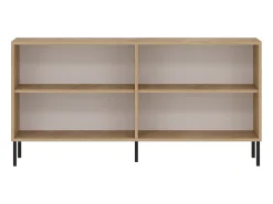 Aparador de aglomerado – 150 cm x 75 cm x 36 cm – Roble Zafiro – Aglomerado recubierto de melamina