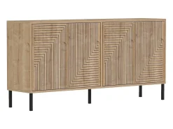 Aparador de aglomerado – 150 cm x 75 cm x 36 cm – Roble Zafiro – Aglomerado recubierto de melamina