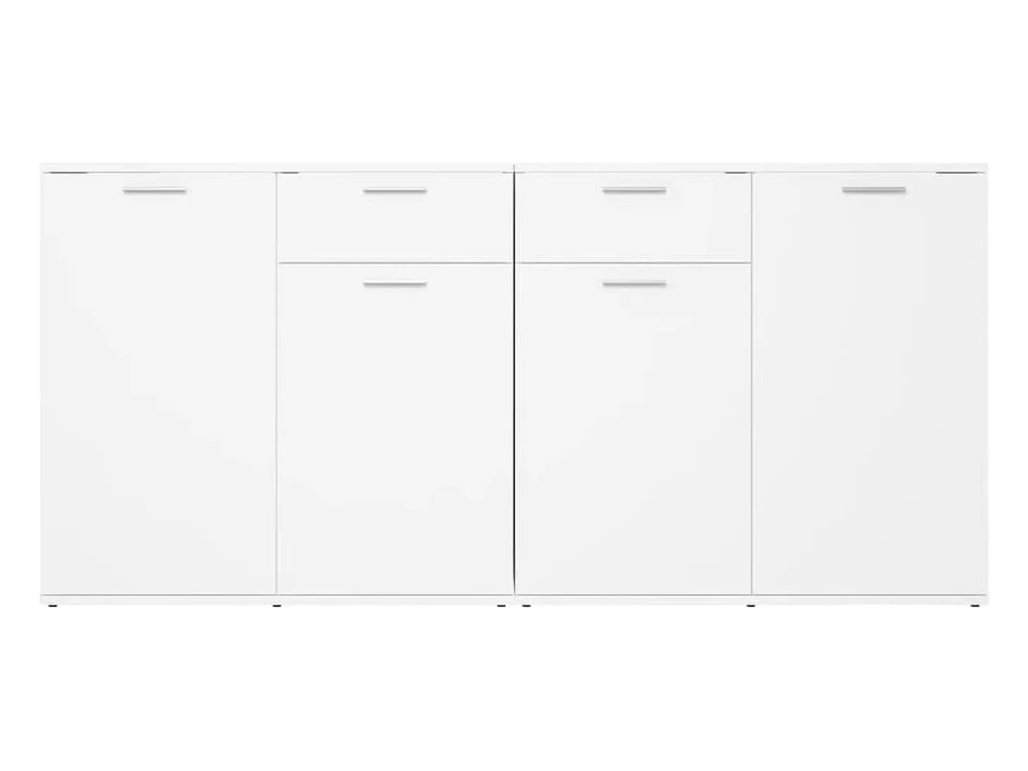 Aparador de aglomerado blanco 160x36x75 cm