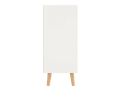 Aparador de aglomerado color blanco y roble Sonoma 90x30x72 cm
