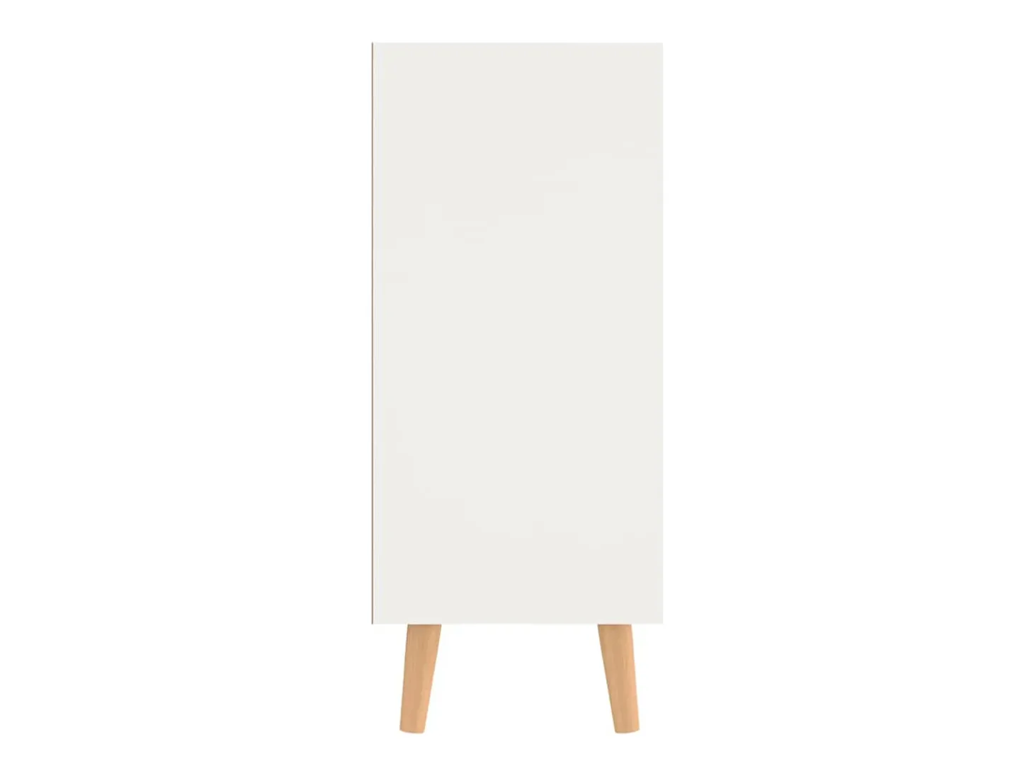 Aparador de aglomerado color blanco y roble Sonoma 90x30x72 cm