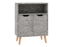Aparador de aglomerado gris hormigón 60x30x72 cm