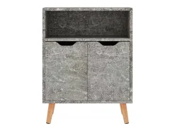 Aparador de aglomerado gris hormigón 60x30x72 cm