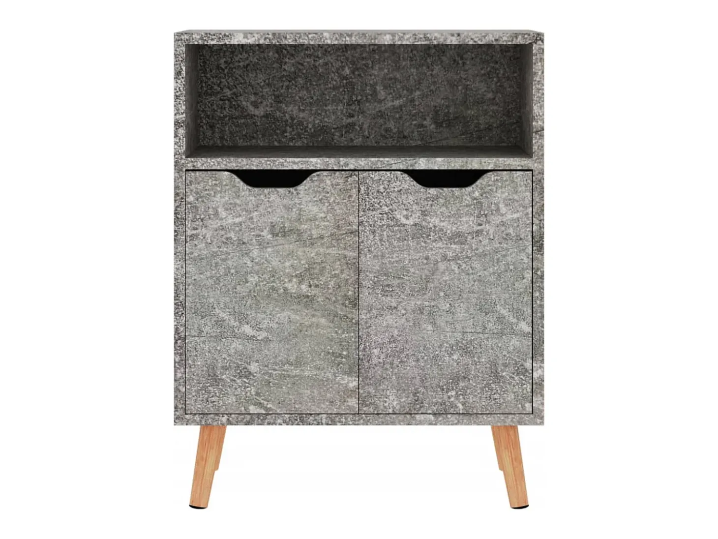 Aparador de aglomerado gris hormigón 60x30x72 cm