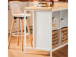 Aparador de Almacenamiento con Encimera Isla de Cocina Múltiple con 2 Puertas y 6 Estantes KNL09-WN SoBuy ES
