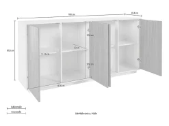 Aparador de cocina 180cm buffet muebles de salón modernos Ceila Report