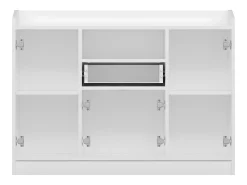Aparador de cocina con 4 puertas, 1 cajón y 1 estante - Blanco - MIZOTA