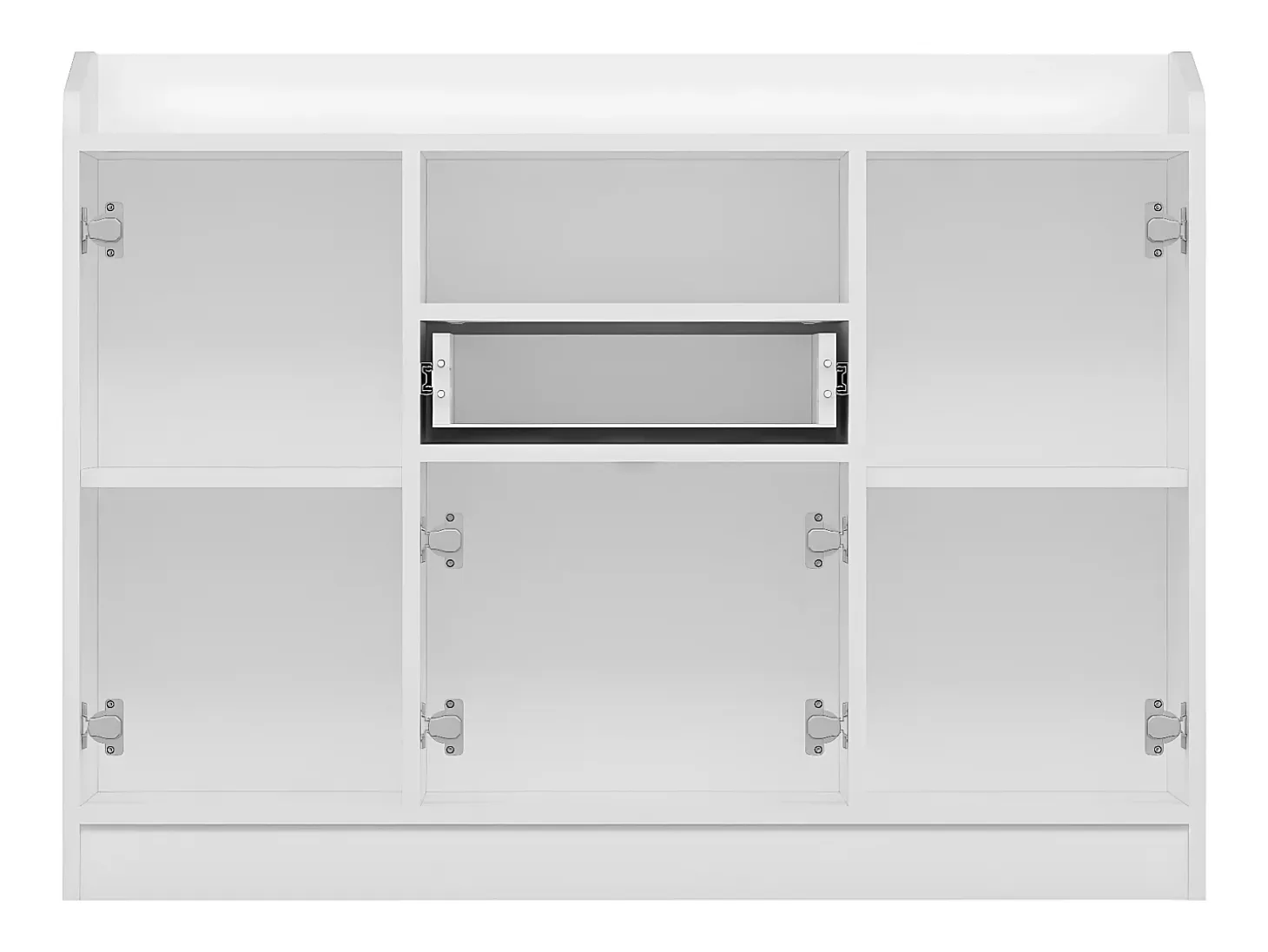 Aparador de cocina con 4 puertas, 1 cajón y 1 estante - Blanco - MIZOTA