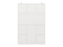 Aparador de cocina con 4 puertas, 2 cajones y botellero - Madera MDF - Negro