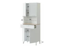Aparador de Cocina con 4 puertas + 1 cajón - L72 cm