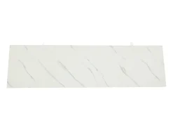 Aparador de cocina de 3 puertas con encimera efecto mármol para salón o dormitorio, blanco