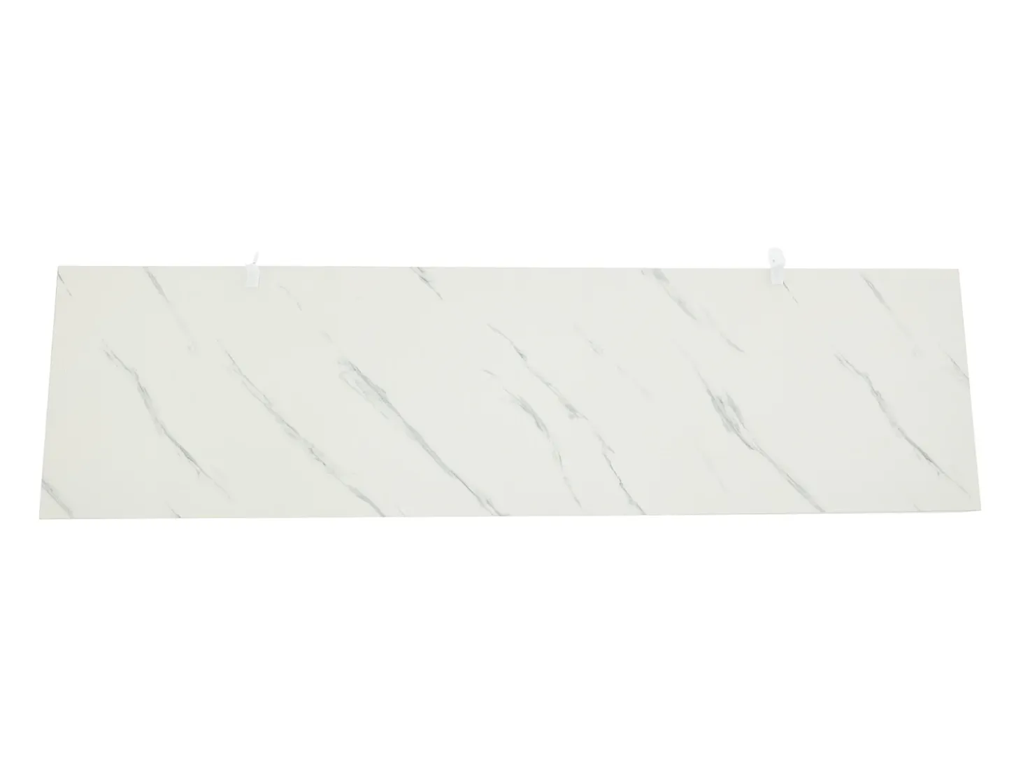 Aparador de cocina de 3 puertas con encimera efecto mármol para salón o dormitorio, blanco
