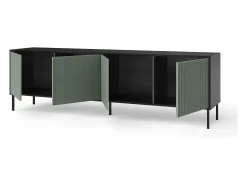 Aparador de cocina moderno 4 puertas con patas de metal Budapest CA - Verde oscuro
