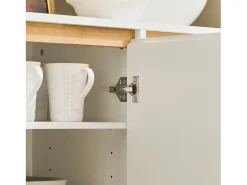 Aparador de Cocina Recibidor Buffet para Entrada Salón Comedor con 3 Puertas y 2 Cajones 120 x 40 x 90 cm Blanco FSB75-WN SoBuy ES