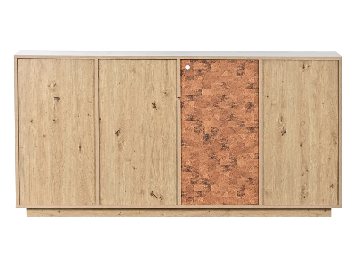 Aparador de comedor con iluminación LED, almacenaje, puertas y cajones, estantes de cristal, 160 x 40 x 77 cm, blanco