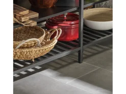 Aparador de Comedor Mesa de Cocina con 2 Cajones y 3 Estantes Estructura de Metal Estilo Industrial 120 x 45 x 91 cm FSB85-PF SoBuy ES