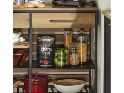 Aparador de Comedor Mesa de Cocina con 2 Cajones y 3 Estantes Estructura de Metal Estilo Industrial 120 x 45 x 91 cm FSB85-PF SoBuy ES