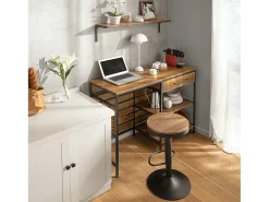 Aparador de Comedor Mesa de Cocina con Cajón y 2 Estantes, Estructura de Acero Estable 120 x 45 x 90 cm FSB71-PF SoBuy ES