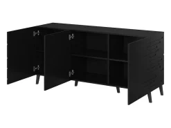 Aparador de diseño 155 cm Max negro mate