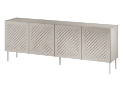 Aparador de diseño beige 200cm 4 puertas con motivos Abys
