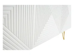 Aparador de diseño blanco y dorado 160 cm anchura OZEN