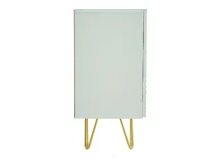 Aparador de diseño blanco y dorado 160 cm anchura OZEN