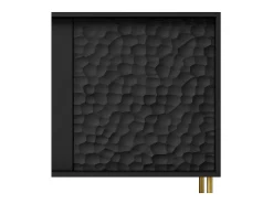 Aparador de diseño negro y dorado 155cm Tramona