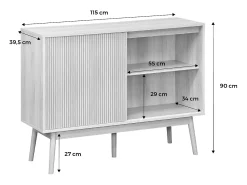 Aparador de efecto madera, 115cm madera
