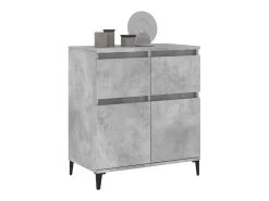 Aparador de hormigón gris 60x35x70 cm Madera de ingeniería