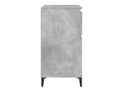 Aparador de hormigón gris 60x35x70 cm Madera de ingeniería