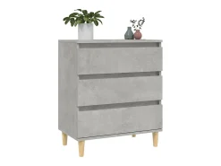 Aparador de hormigón gris 60x35x70 cm Madera de ingeniería
