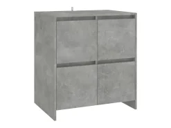 Aparador de hormigón gris 70x41x75 cm Madera de ingeniería